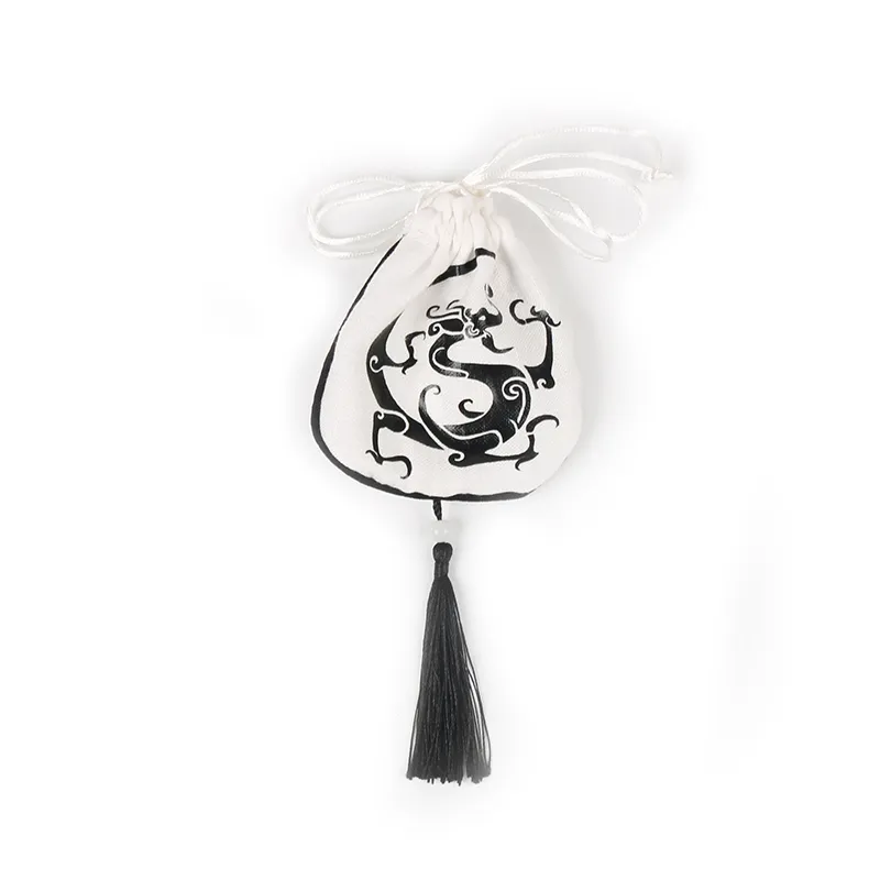 mall dog Dragon Robe anti hair pet clothing - White Sachet