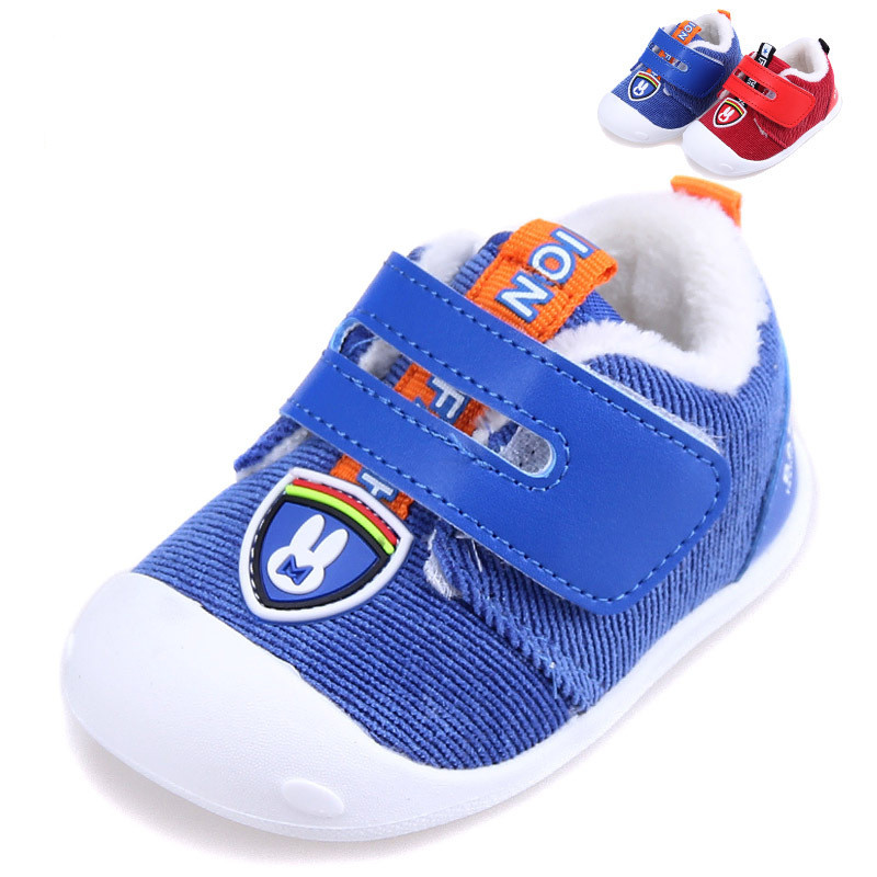 Infant plus velvet thick warm cotton shoes