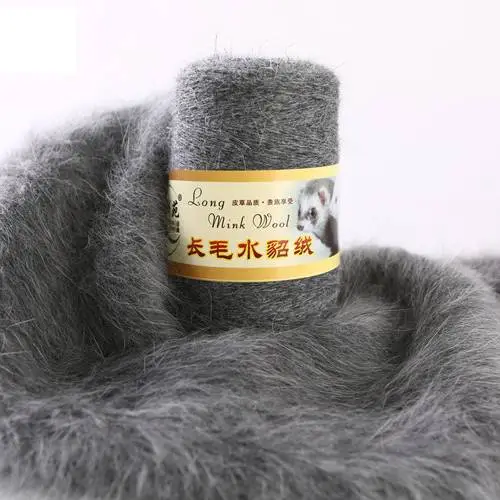 Hand knitted woven medium thick scarf thread Deep Grey - Shop at LoveMi