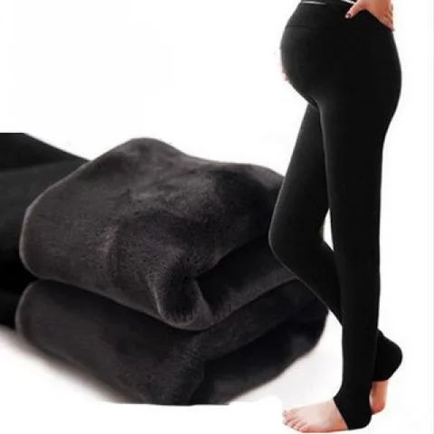 Winter Velvet Maternity Leggings Pants for Pregnant Women Warm