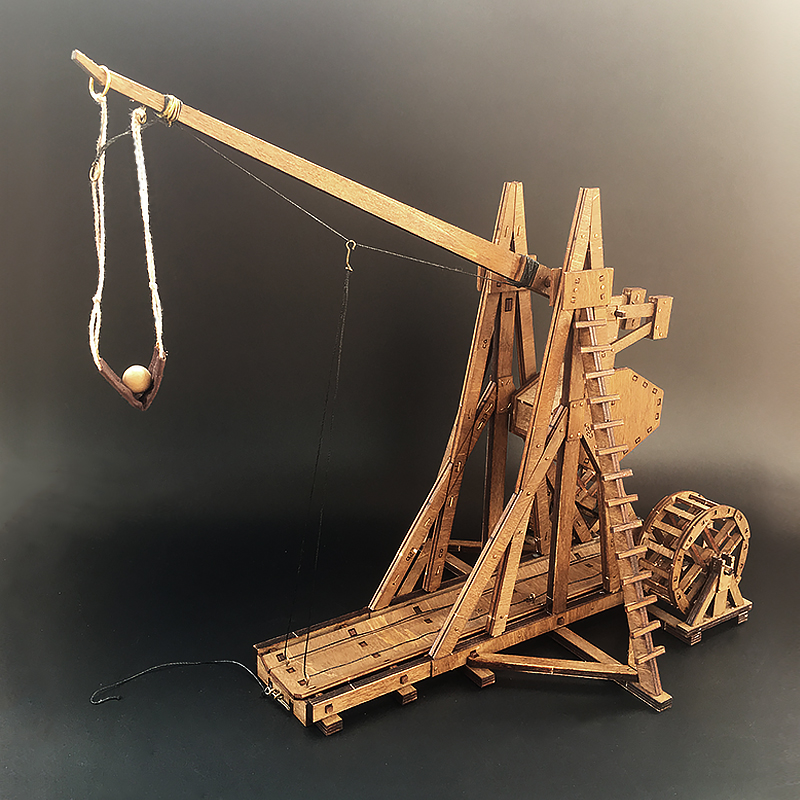 puzzle en bois 3D Catapulte SiegeIgnis