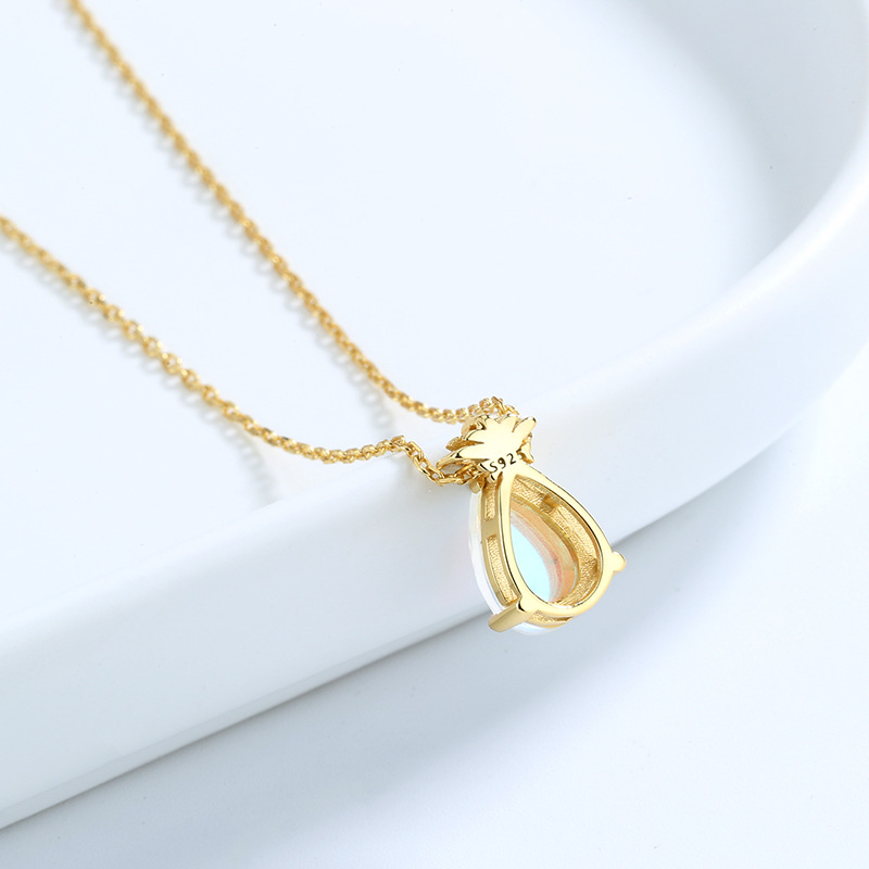 Dream Rainbow Moonstone pineapple Necklace
