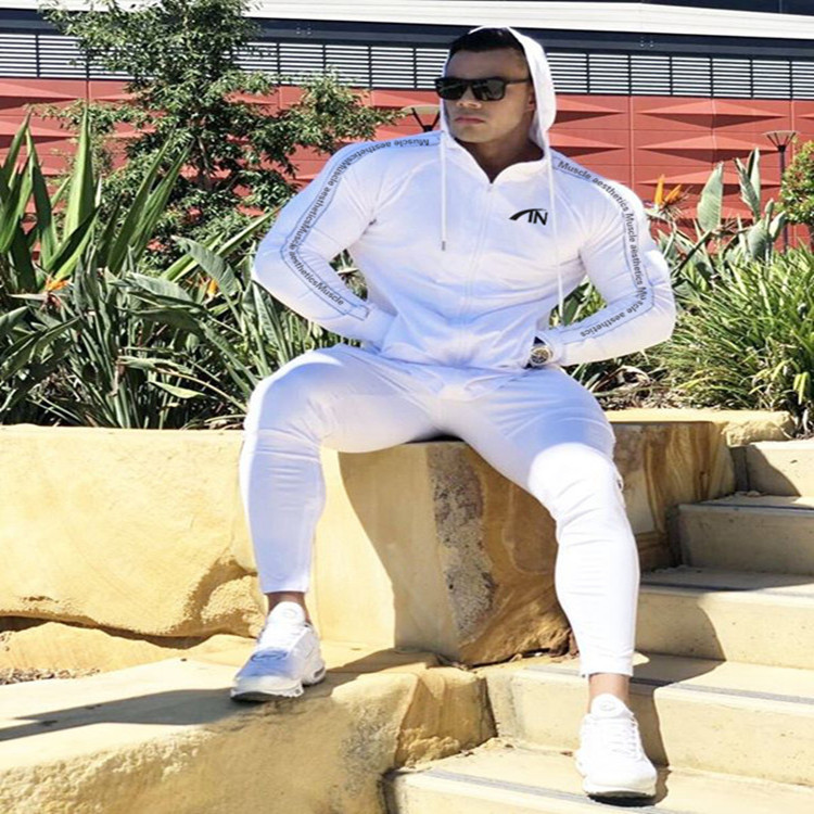 Cardigan hooded fitness jacket