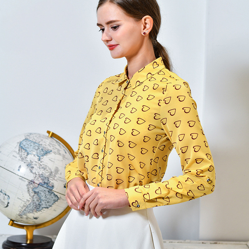 Ladies Printed Long Sleeve Shirt