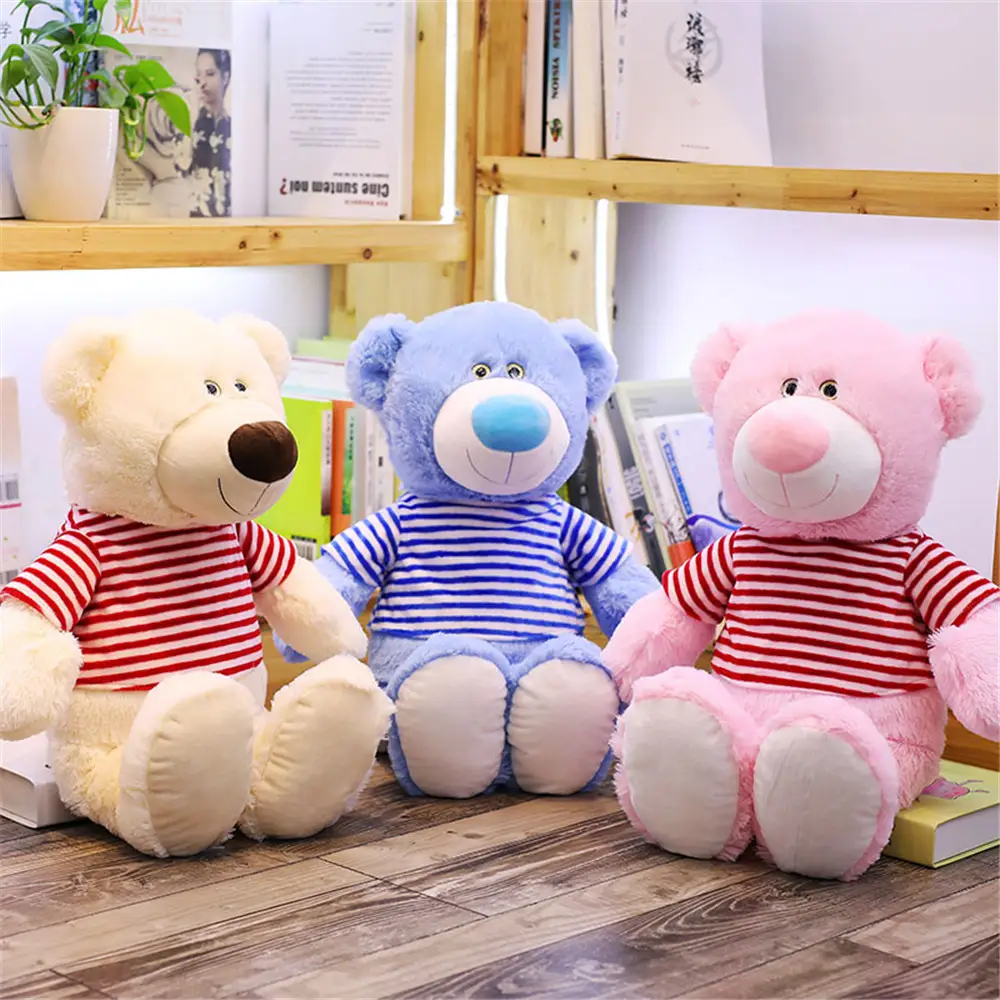 Cute dressing bear doll cartoon plush toy