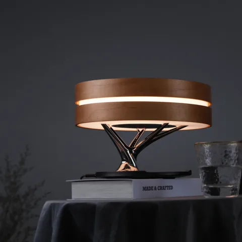 Round Intelligent Music Bluetooth Speaker Bed Lamp WiFi Circle