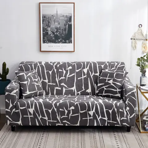 Full Cover Fabric Sofa Elastic
