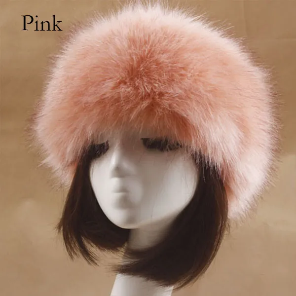 Faux fur padded hat Pink - Shop at LoveMi
