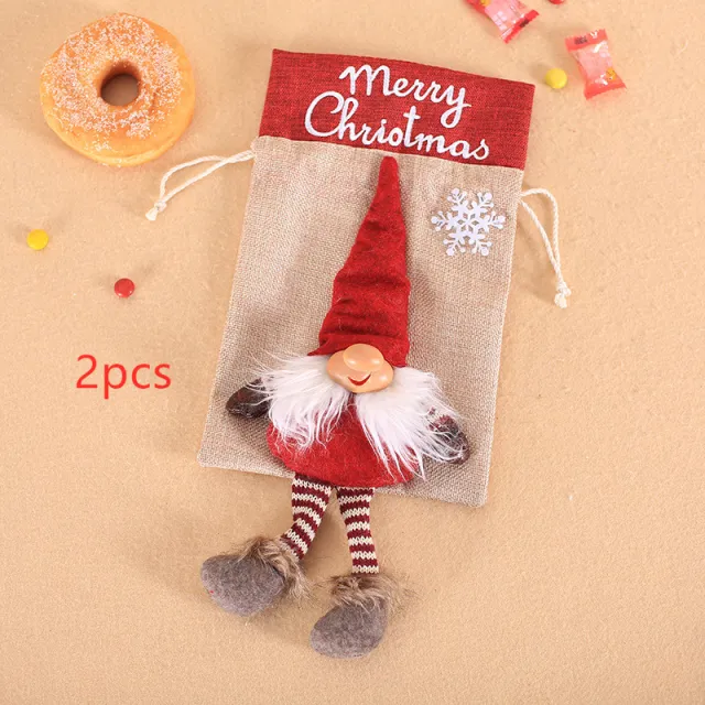 Santa Claus's burlap sack Red Hat 2Pcs - Shop at LoveMi