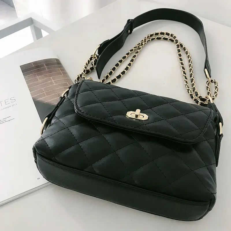 PU leather diagonal shoulder bag