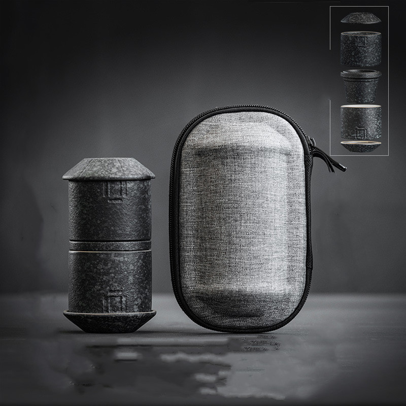 Travel tea set portable bag quick guest cup