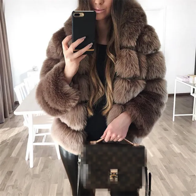 Faux fur jacket Brown - Shop at LoveMi