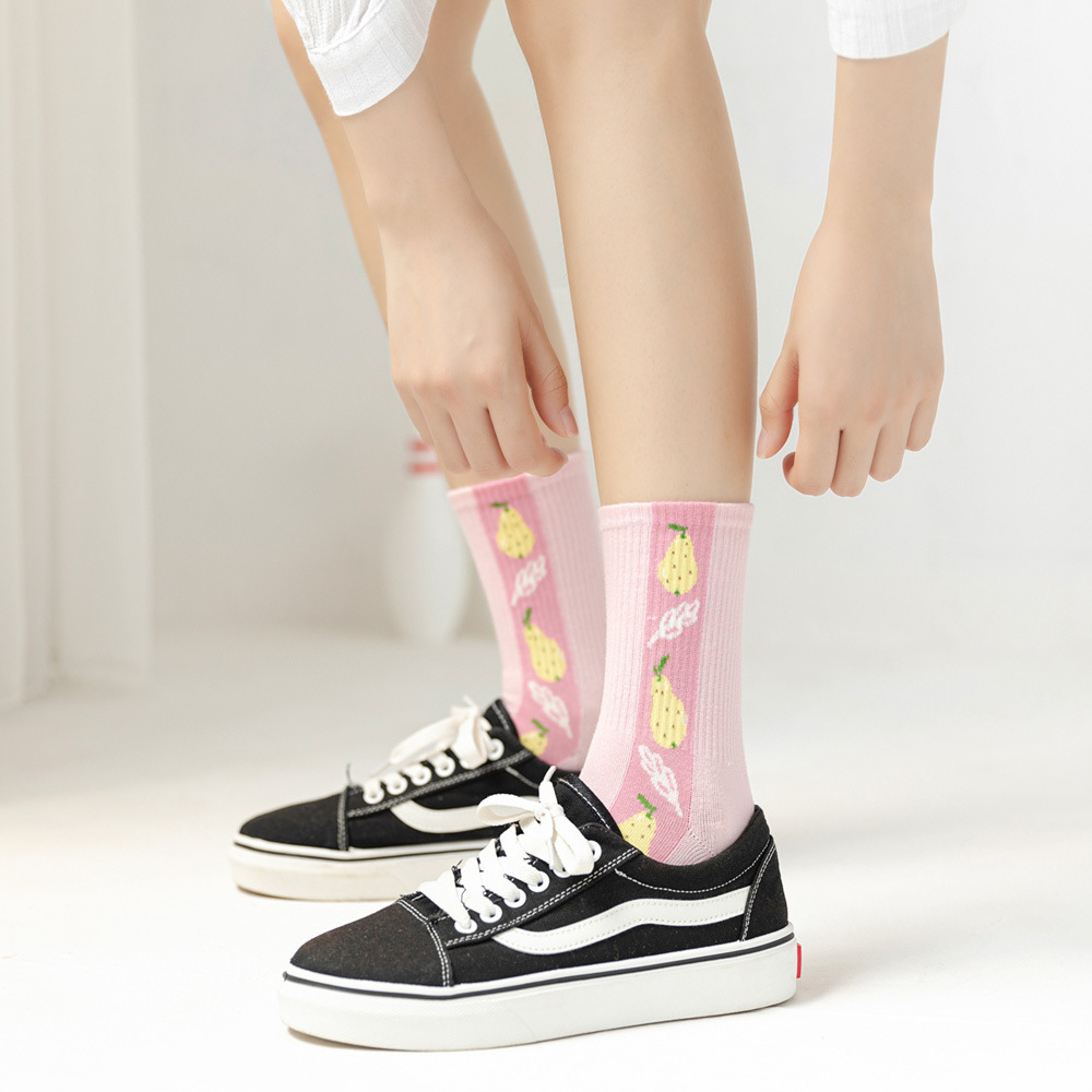 Fruit pineapple strawberry cute socks