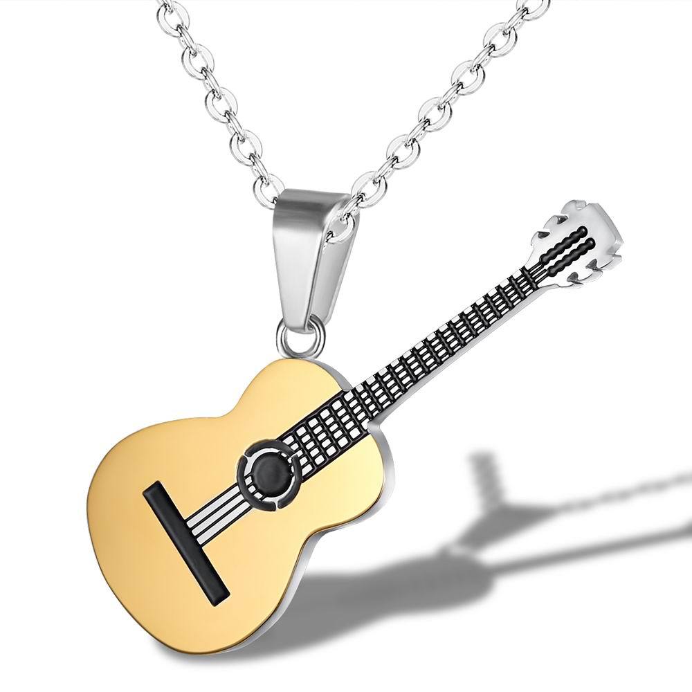 Music guitar pendant necklace