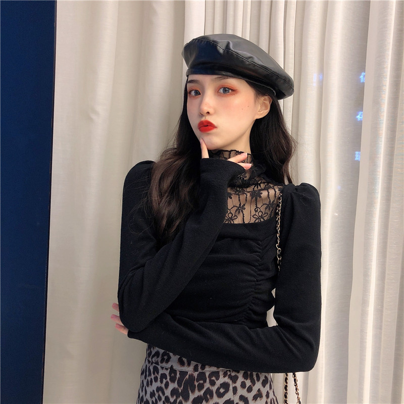 Women's high collar bottoming shirt