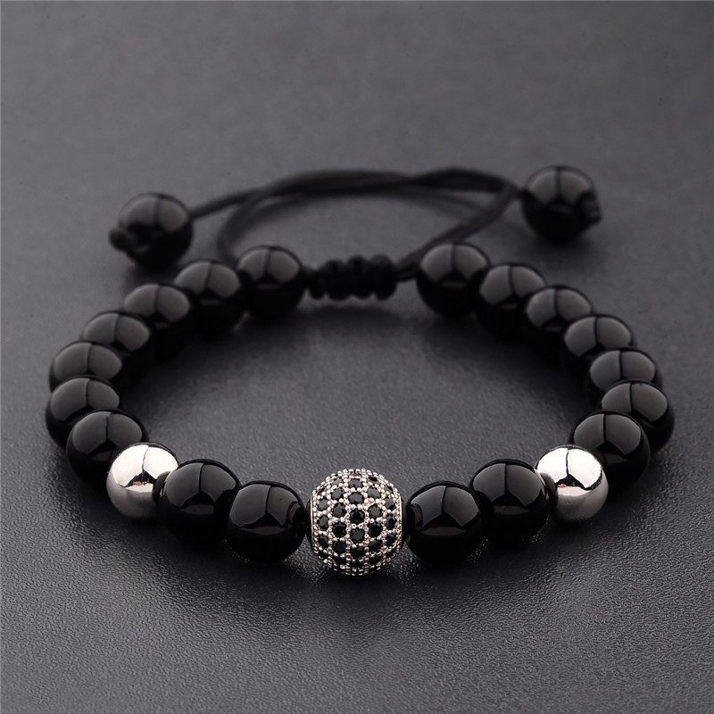 Frosted stone lovers' hand string