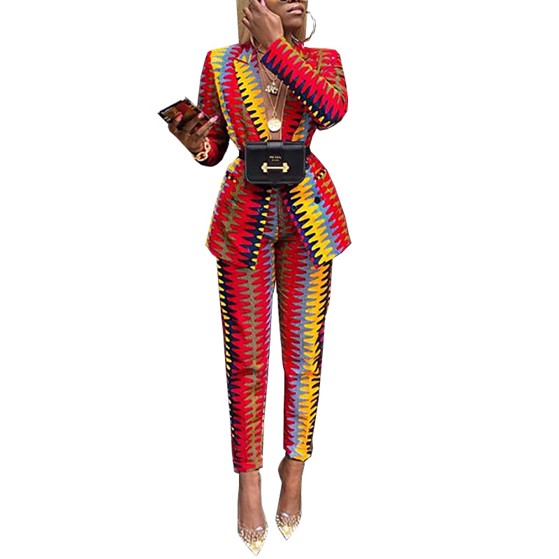 Light cooked women's fashionable printed suit