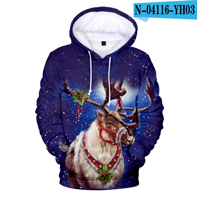 Christmas digital print hoodie N 04116 Yh03 Xs - Shop at LoveMi