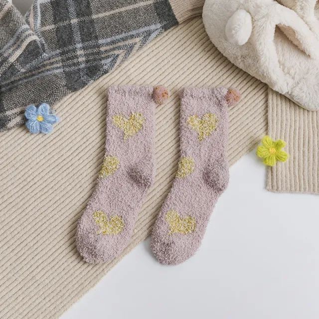 Coral fleece socks Pink - Shop at LoveMi