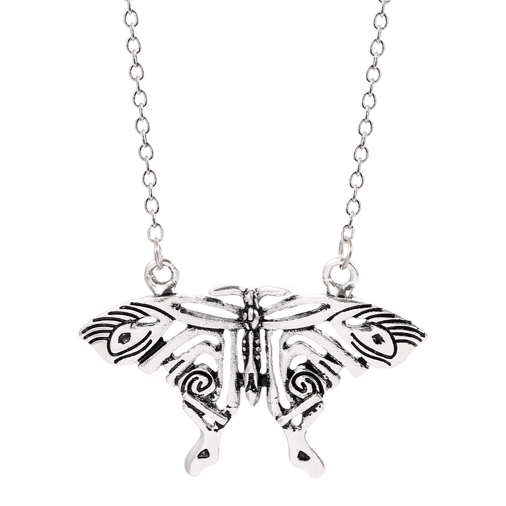 Butterfly necklace, alloy plating insect pendant necklace