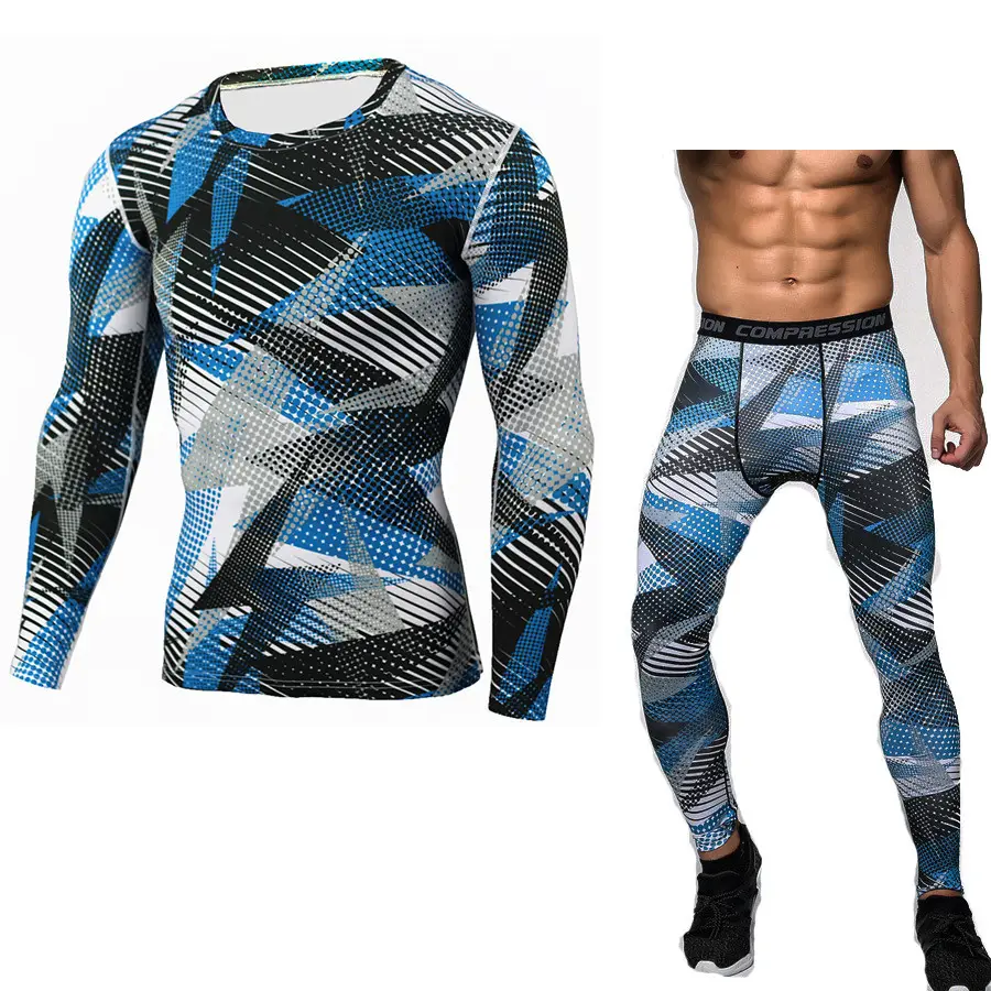 Camouflage Compression Baselayer Set Sports Long Sleeve