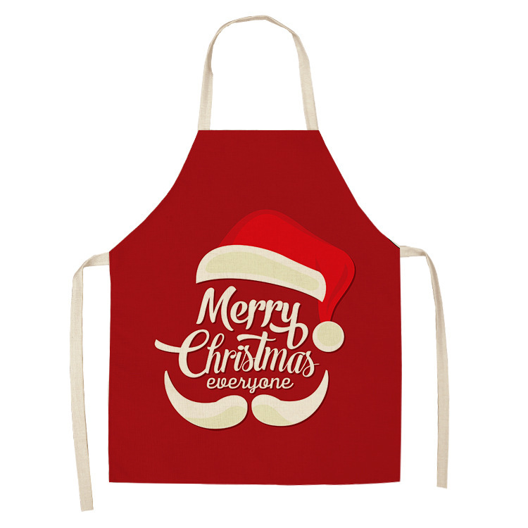 Christmas linen apron (WQ 001501-S)