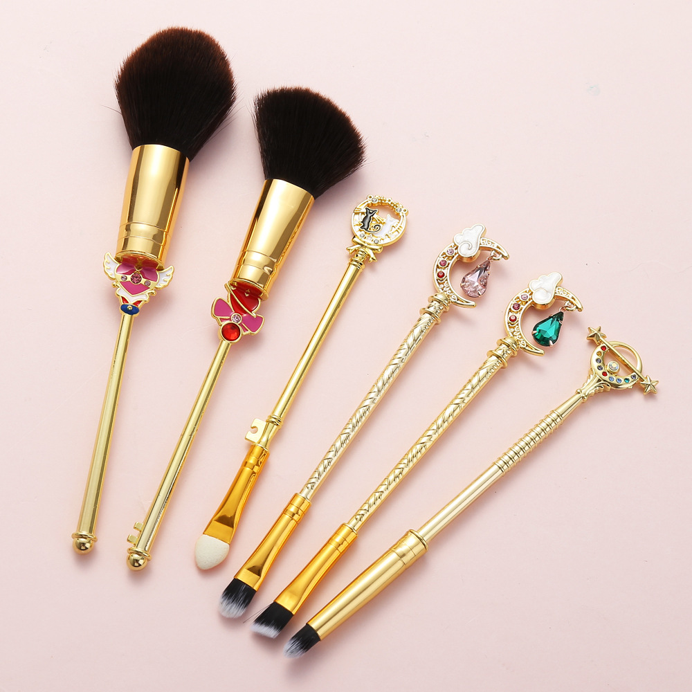 Makeup Tool Set Powder Blusher Brush Makeup Brush Set Gold - Shop at LoveMi
