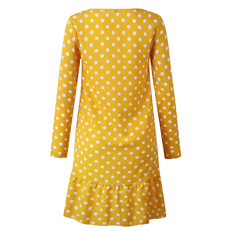 Irregular mid-wave dot dresses