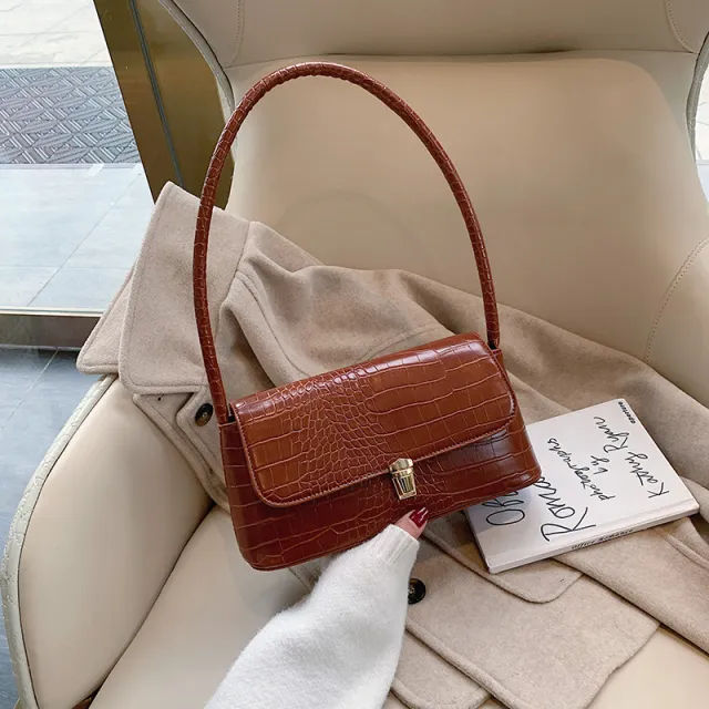 Versatile Messenger Bag Fashion armpit bag Brown - Shop at LoveMi