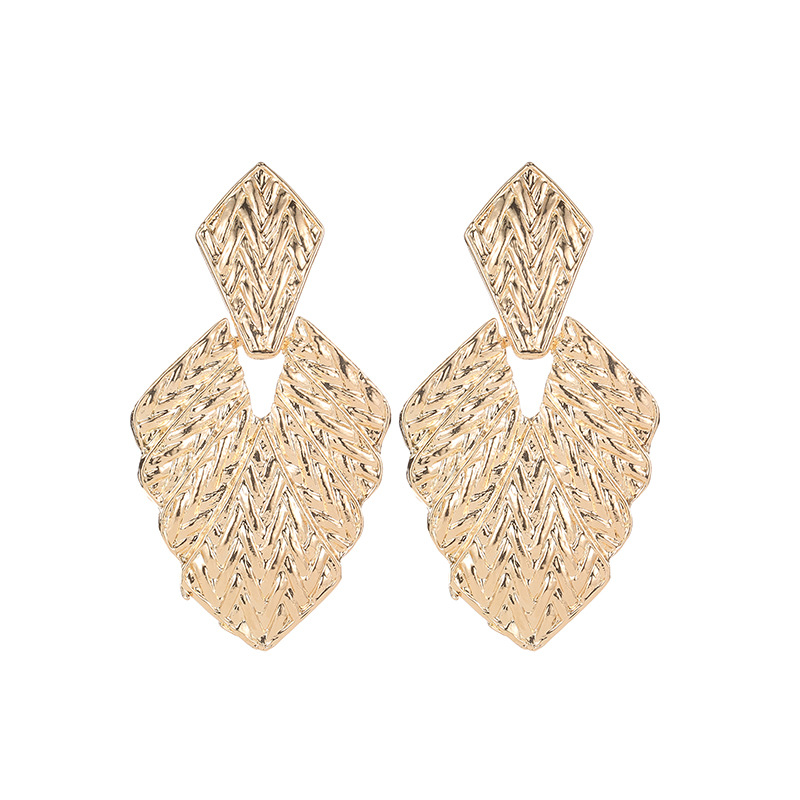 Personalized frosted Leaf Earrings