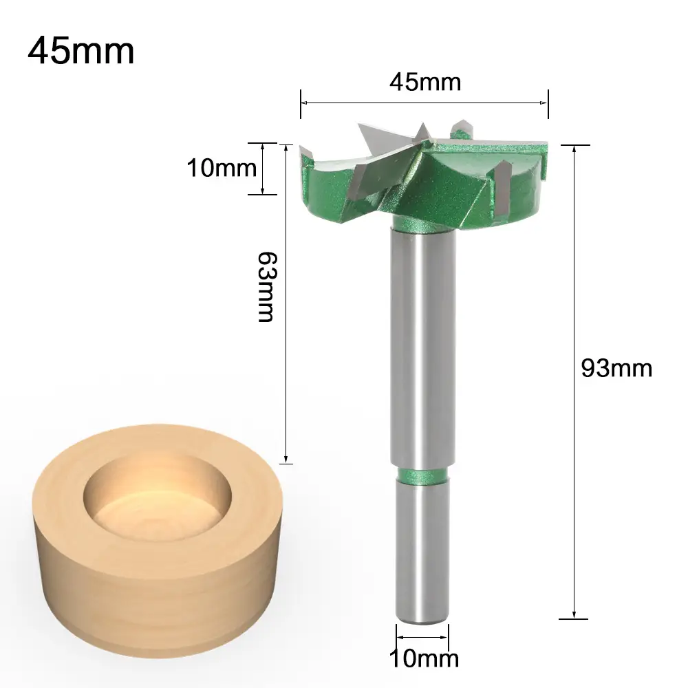 Three edge woodworking hole opener