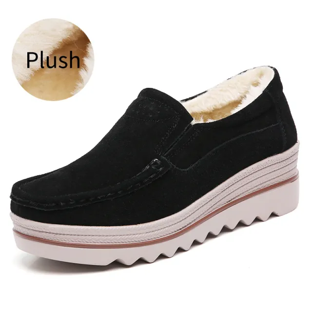 Fashion platform rocking shoes women's single shoes mom shoes casual women's shoes Black - Shop at LoveMi