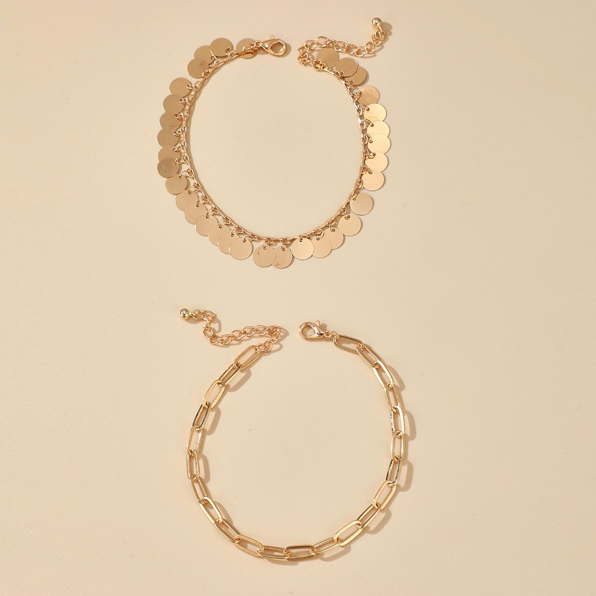 Golden beach anklet
