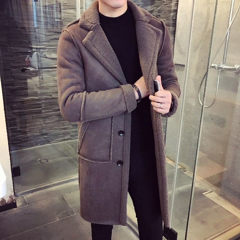 Men's mid-length deerskin windbreaker