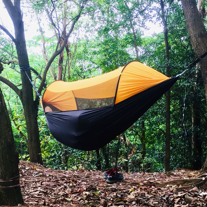 Hamac de camping anti-moustique en nylon parachute 1
