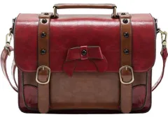Briefcase ladies handbag bow - Red - View 1