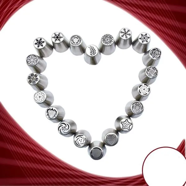 DIY Series Stainless Steel Christmas Decorating Mouth 30 Variety of Cakes Decoration Tools - 1 Set