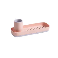 Nordic innovative bathroom toothbrush soap storage box - Light Flesh - View 1