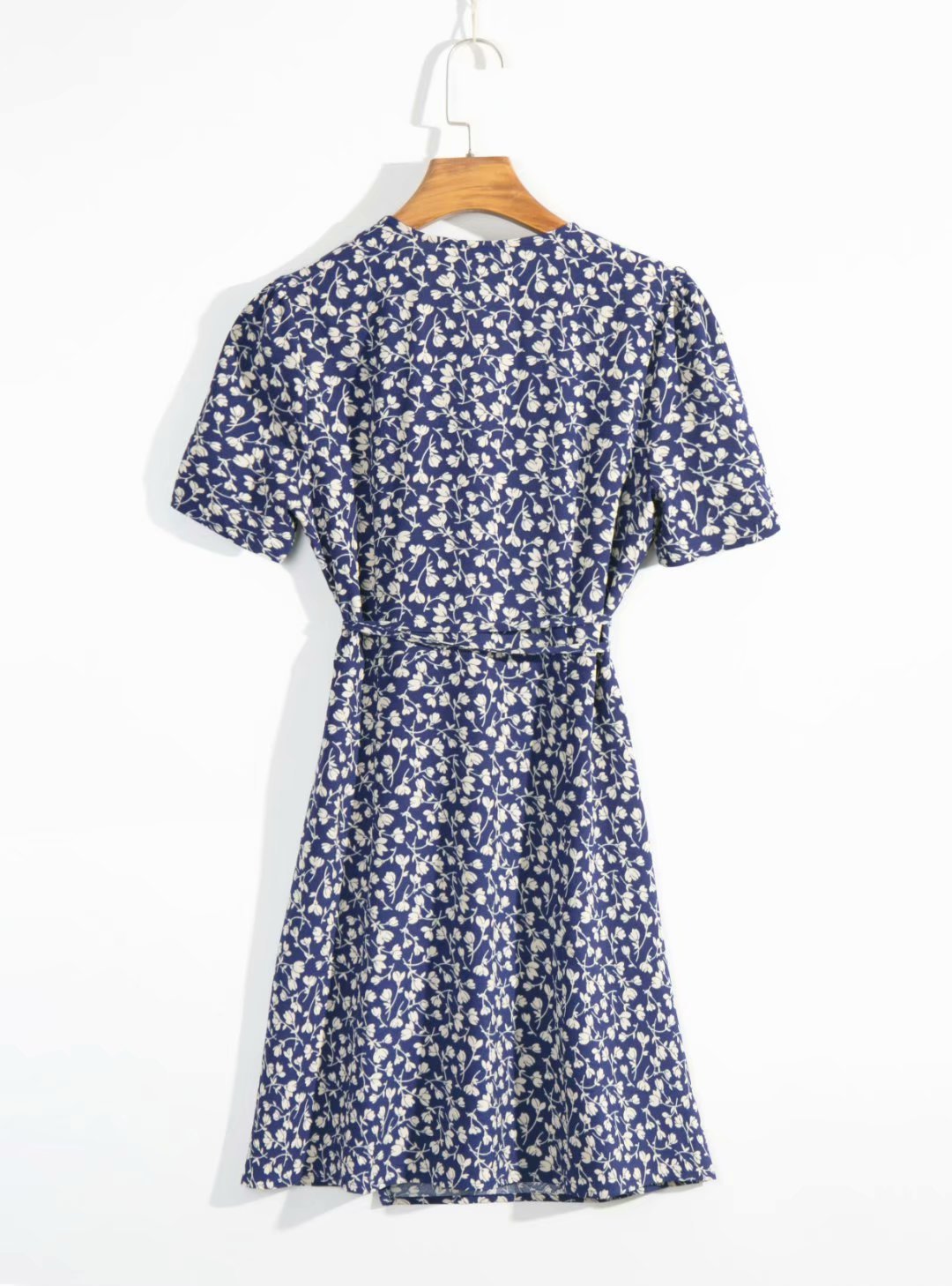 Printed lace waist dress