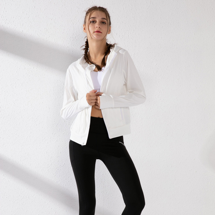 Yoga sports casual jacket White - Shop at LoveMi
