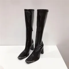 New patent leather ladies knight boots - Long-40 - View 1