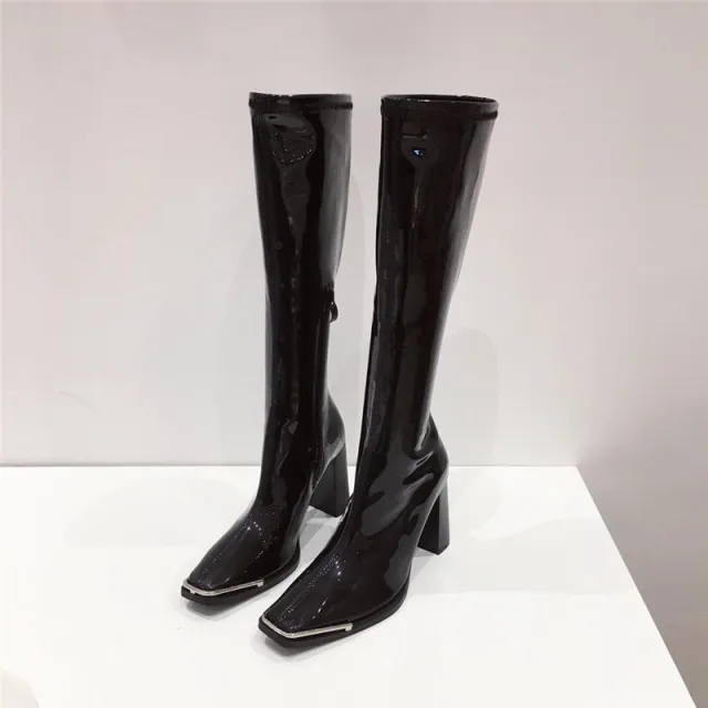 New patent leather ladies knight boots Long 39 - Shop at LoveMi