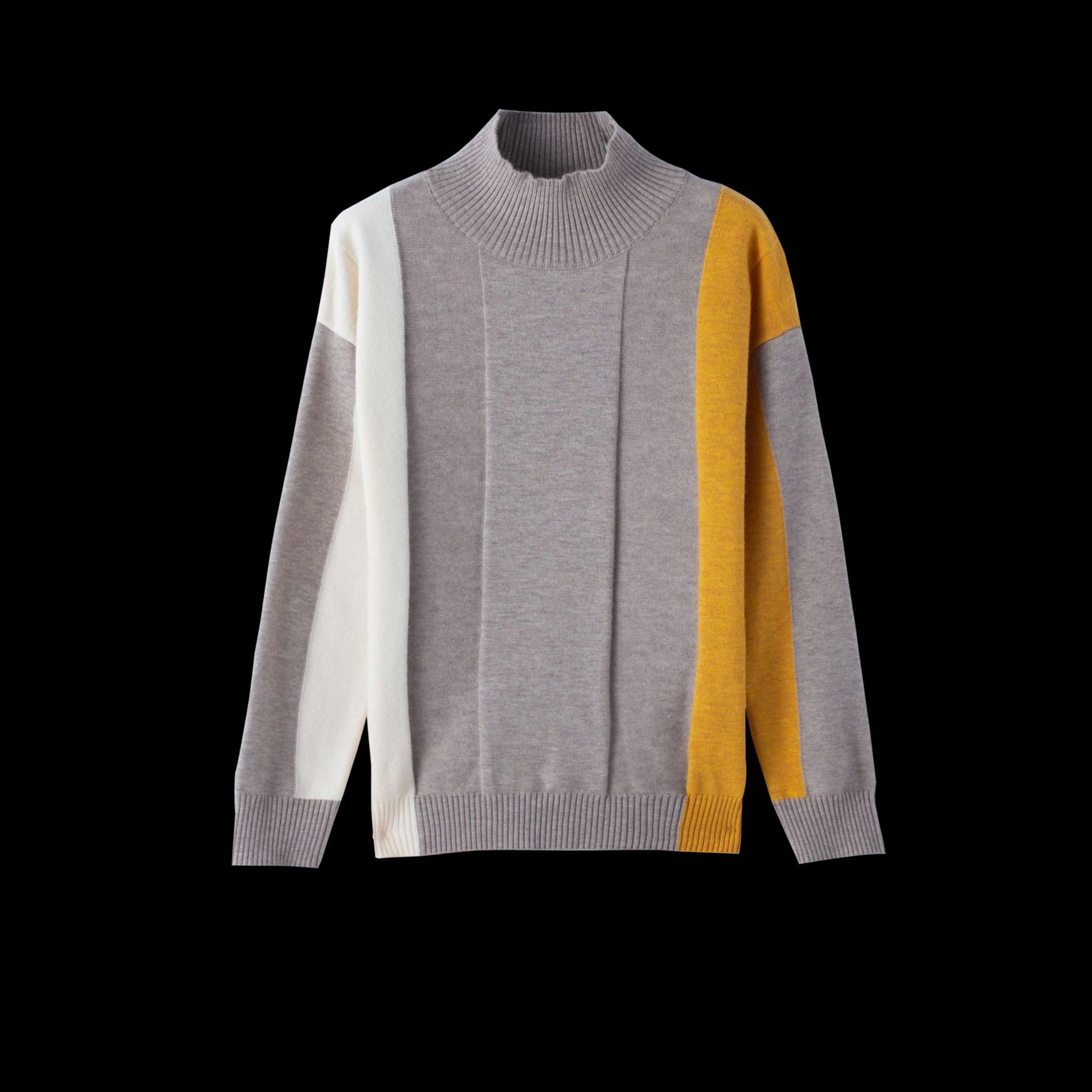 Loose half turtleneck sweater short