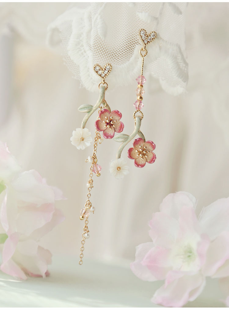 Girl heart ins wind Japanese style earrings