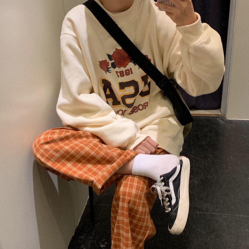 High waist thin wide-leg slacks