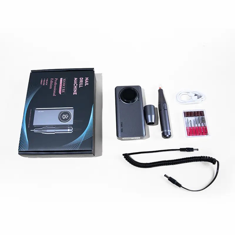 Nail Drill Machine with LED Display and Rechargeable Battery