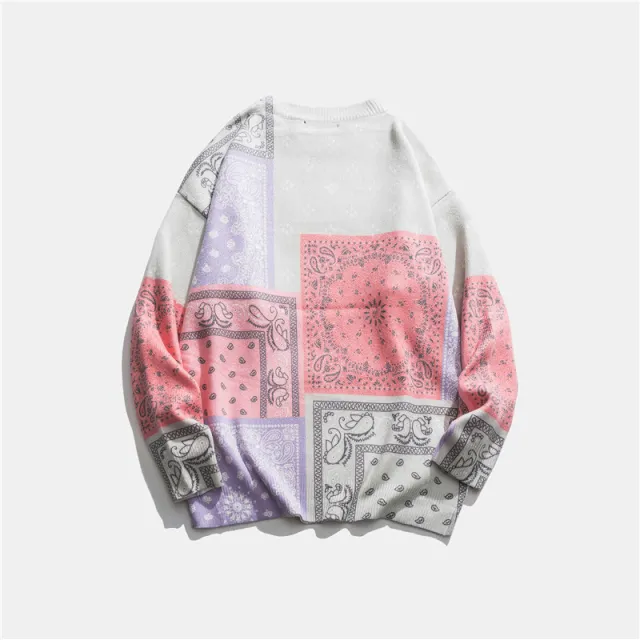 Men's Tide Brand Round Neck Pullover Sweater White - Shop at LoveMi
