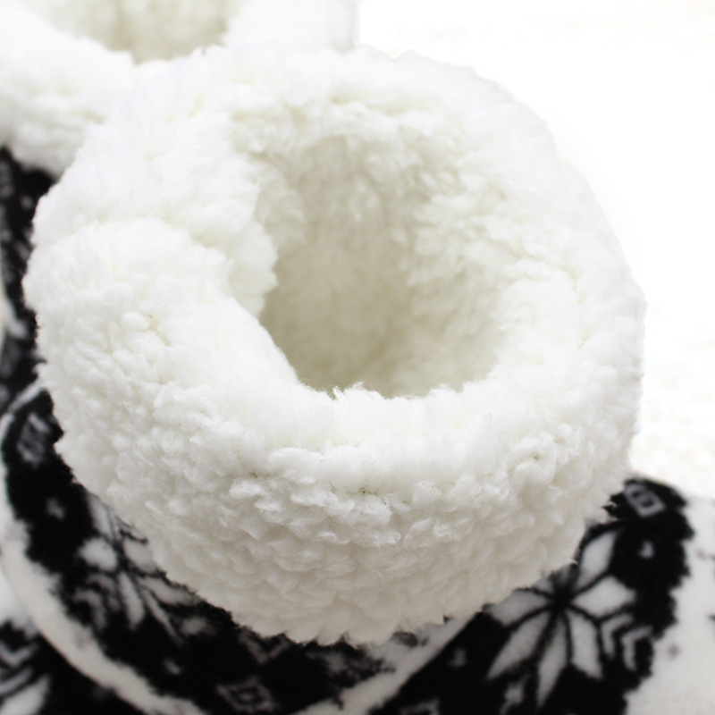 Coral velvet print indoor boots