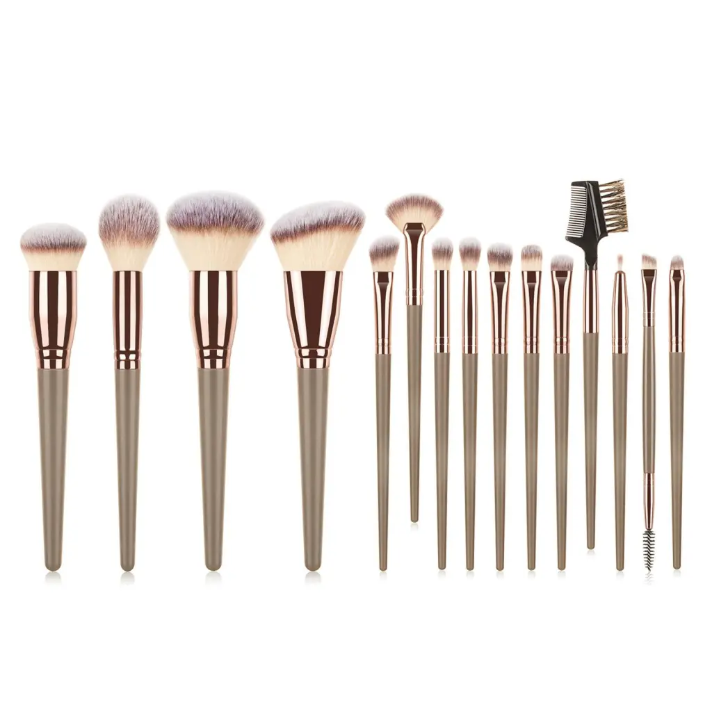 Beauty tools 15 makeup brushes set eye shadow brush - Brown