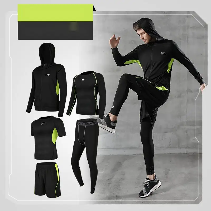 Running quick-drying basketball sports suit five-piece training